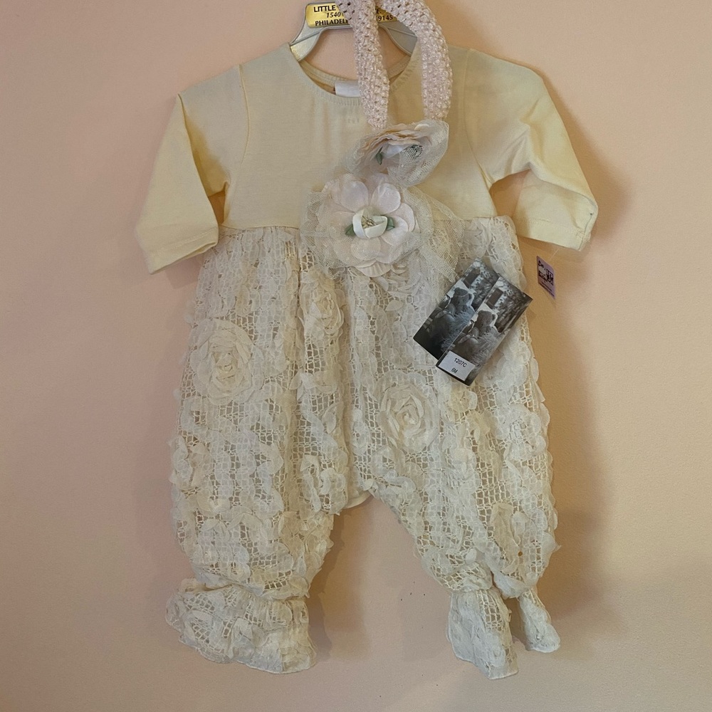 Cachcach baby girl romper - NWT